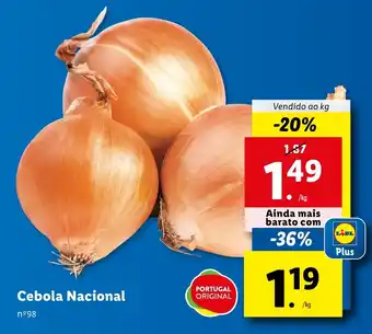 Lidl Cebola Nacional Vendido ao kg promoção