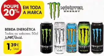 Pingo Doce BEBIDA ENERGÉTICA Todos os sabores 50cl promoção
