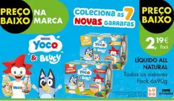 Pingo Doce LÍQUIDO ALL NATURAL Todos os sabores Pack 6x90g promoção