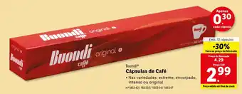 Lidl Buondi Cápsulas de Café Emb. 10 cápsulas promoção