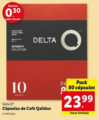 Lidl Delta Q Cápsulas de Café Qalidus Pack 80 cápsulas promoção