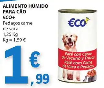 E.Leclerc ALIMENTO HÚMIDO PARA CÃO €CO+ promoção