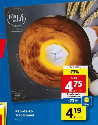 Lidl Pão-de-Ló Tradicional Emb. 600 g promoção