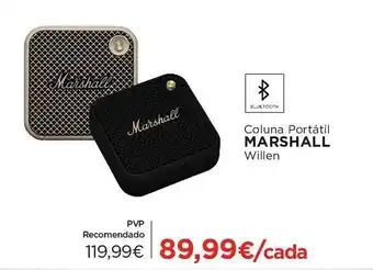El Corte Inglés Coluna Portátil MARSHALL Willen promoção