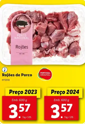 Lidl Rojões de Emb. 600 g promoção