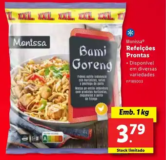 Lidl Monissa Refeições Prontas Emb. 1 kg promoção