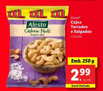 Lidl Alesto Cajus Torrados e Salgados Emb. 250 g promoção