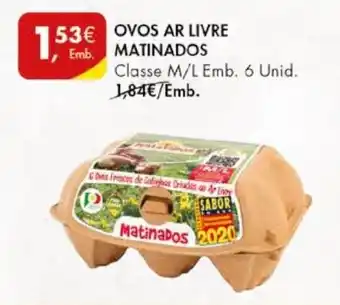 Pingo Doce OVOS AR LIVRE MATINADOS Classe M/L Emb. 6 Unid. promoção