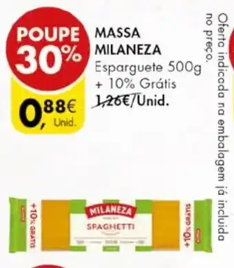 Pingo Doce MASSA MILANEZA 500G promoção