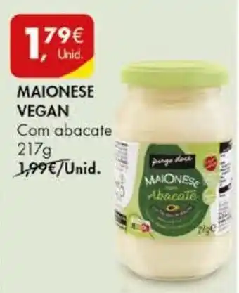 Pingo Doce MAIONESE VEGAN Com abacate 217g promoção