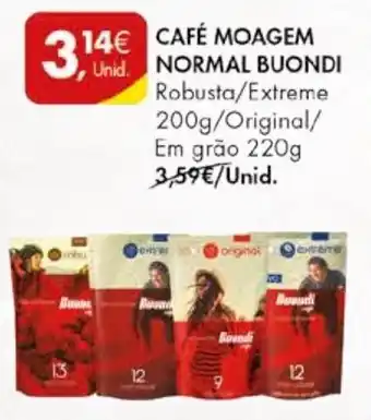 Pingo Doce CAFÉ MOAGEM NORMAL BUONDI promoção