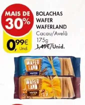 Pingo Doce BOLACHAS WAFER WAFERLAND Cacau/Avelã 175g promoção