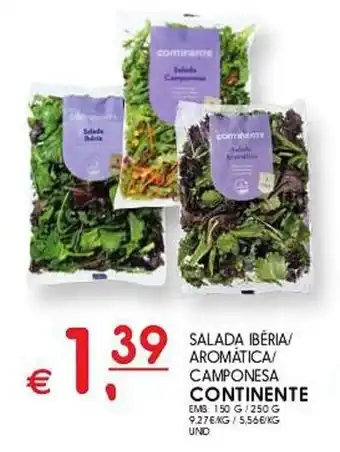 Meu Super SALADA IBERIA/ AROMATICA/ CAMPONESA CONTINENTE promoção