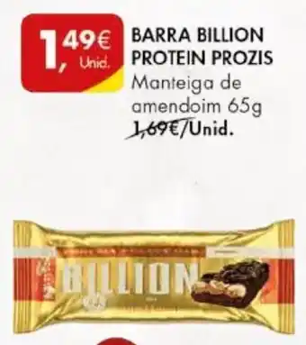 Pingo Doce BARRA BILLION PROTEIN PROZIS 65g promoção