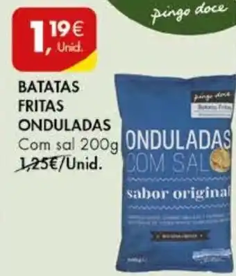 Pingo Doce BATATAS FRITAS ONDULADAS Com sal 200g promoção