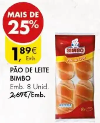 Pingo Doce PÃO DE LEITE BIMBO Emb. 8 Unid. promoção