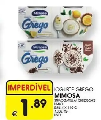 Meu Super IOGURTE GREGO MIMOSA EMB: 4 X 110 G promoção