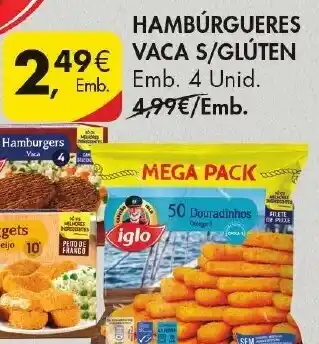 Pingo Doce Hambúrgueres Vaca S/Glúten promoção
