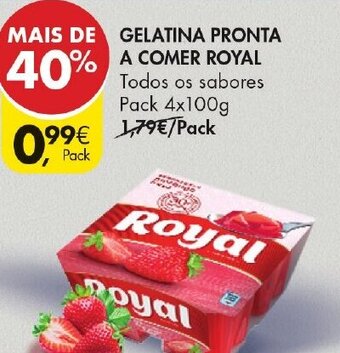 Pingo Doce Gelatina Pronta a Comer Royal 4x100g promoção