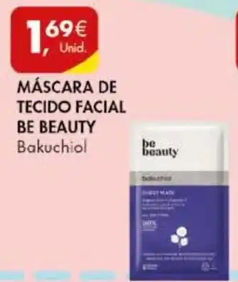Pingo Doce MÁSCARA DE TECIDO FACIAL BE BEAUTY Bakuchiol promoção