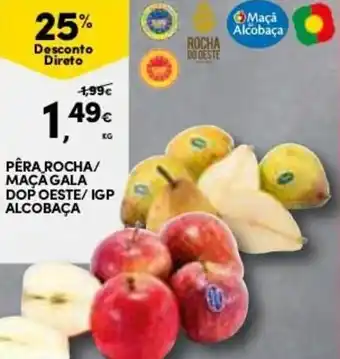 Continente Pêra Rocha/ Maça Gala DOP Oeste/ IGP Alcobaça promoção