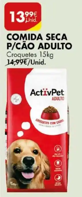 Pingo Doce COMIDA SECA P/CÃO ADULTO Croquetes 15kg promoção
