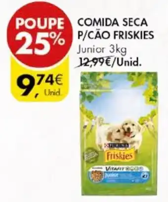 Pingo Doce COMIDA SECA P/CÃO FRISKIES JUNIOR 3KG promoção