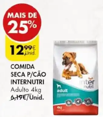 Pingo Doce COMIDA SECA P/CÃO INTERNUTRI Adulto 4kg promoção
