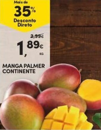 Continente Manga Palmer Continente promoção