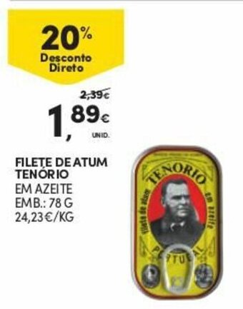 Continente Filete de Atum Tenório 78g promoção