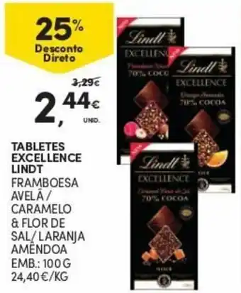 Continente Tabletes Exccellence Lindt promoção