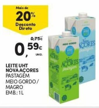 Continente Leite UHT Nova Açores 1L promoção