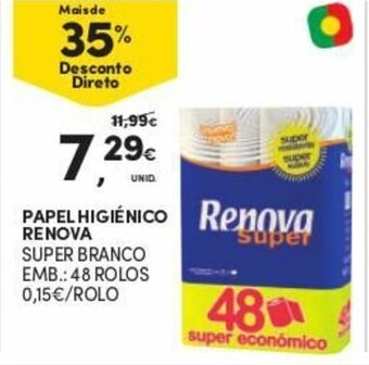 Continente Papel Higiénico Renova promoção
