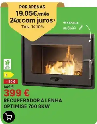 RECUPERADOR A LENHA OPTIMISE 700 8KW