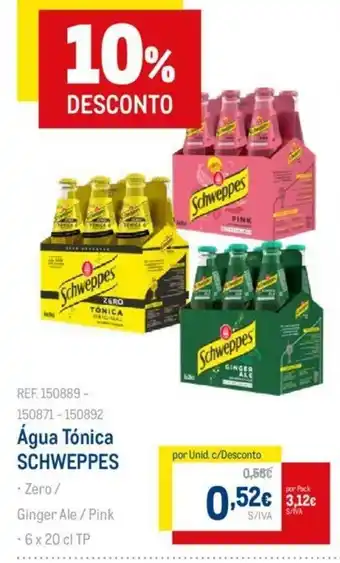 Makro Água Tónica SCHWEPPES promoção