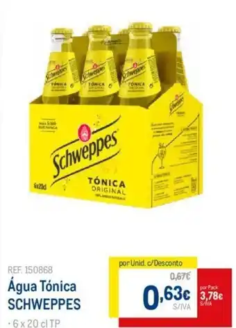 Makro Água Tónica SCHWEPPES promoção