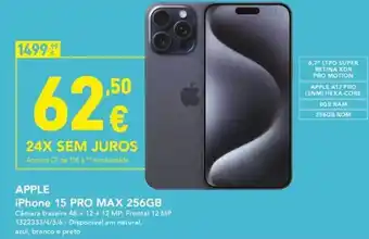 Radio Popular APPLE iPhone 15 PRO MAX 256GB promoção