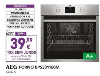Radio Popular AEG FORNO BPS331160M promoção