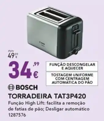 Radio Popular BOSCH TORRADEIRA TAT3P420 promoção