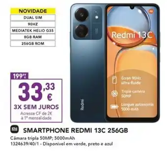 Radio Popular Xiaomi SMARTPHONE REDMI 13C 256GB promoção