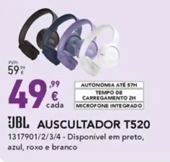Radio Popular JBL AUSCULTADOR T520 promoção
