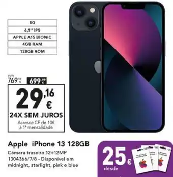 Radio Popular Apple iPhone 13 128GB promoção