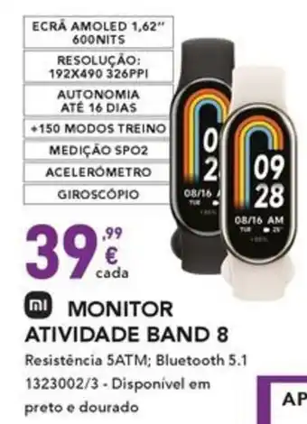 Radio Popular Xiaomi Monitor ATIVIDADE BAND 8 promoção