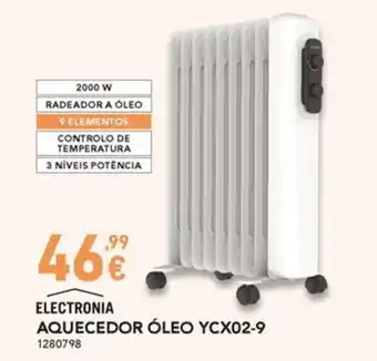 Radio Popular ELECTRONIA AQUECEDOR ÓLEO YCX02-9 promoção