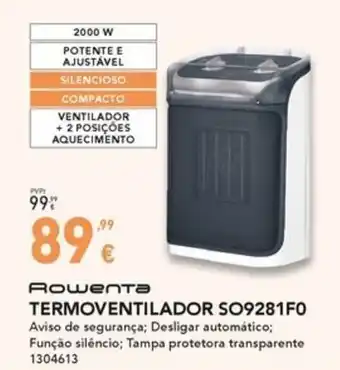 Radio Popular Rowenta TERMOVENTILADOR SO9281F0 promoção