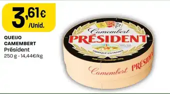 Intermarché QUEIJO CAMEMBERT Président promoção