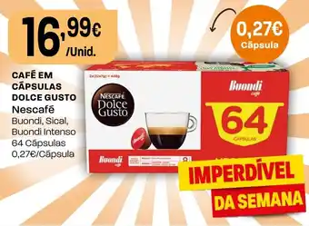 Intermarché CAFÉ EM CÁPSULAS DOLCE GUSTO Nescafé promoção