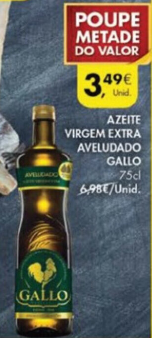Pingo Doce Azeite Virgem Extra Aveludado Gallo 75cl promoção