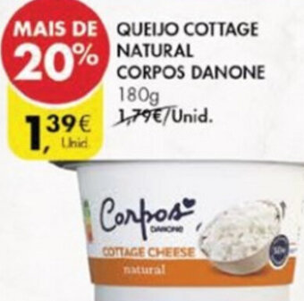 Queijo Cottage Natural Corpos Danone 180g