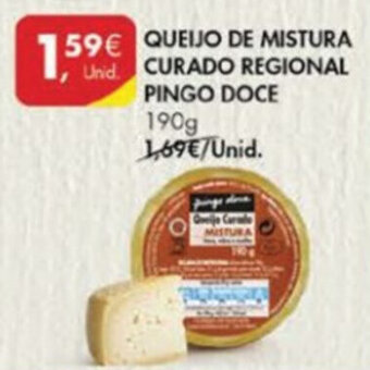 Pingo Doce Queijo de Mistura Curado Regional Pingo Doce 190g promoção
